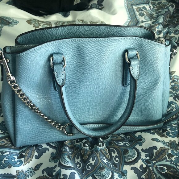 LIKE NEW Coach Crossbody/Satchel - Dusty blue - Picture 3 of 3
